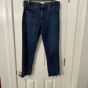 AG Adriano Goldschmied The Stevie Capri Jeans 29P Mid Rise Slim Straight Dark Wa